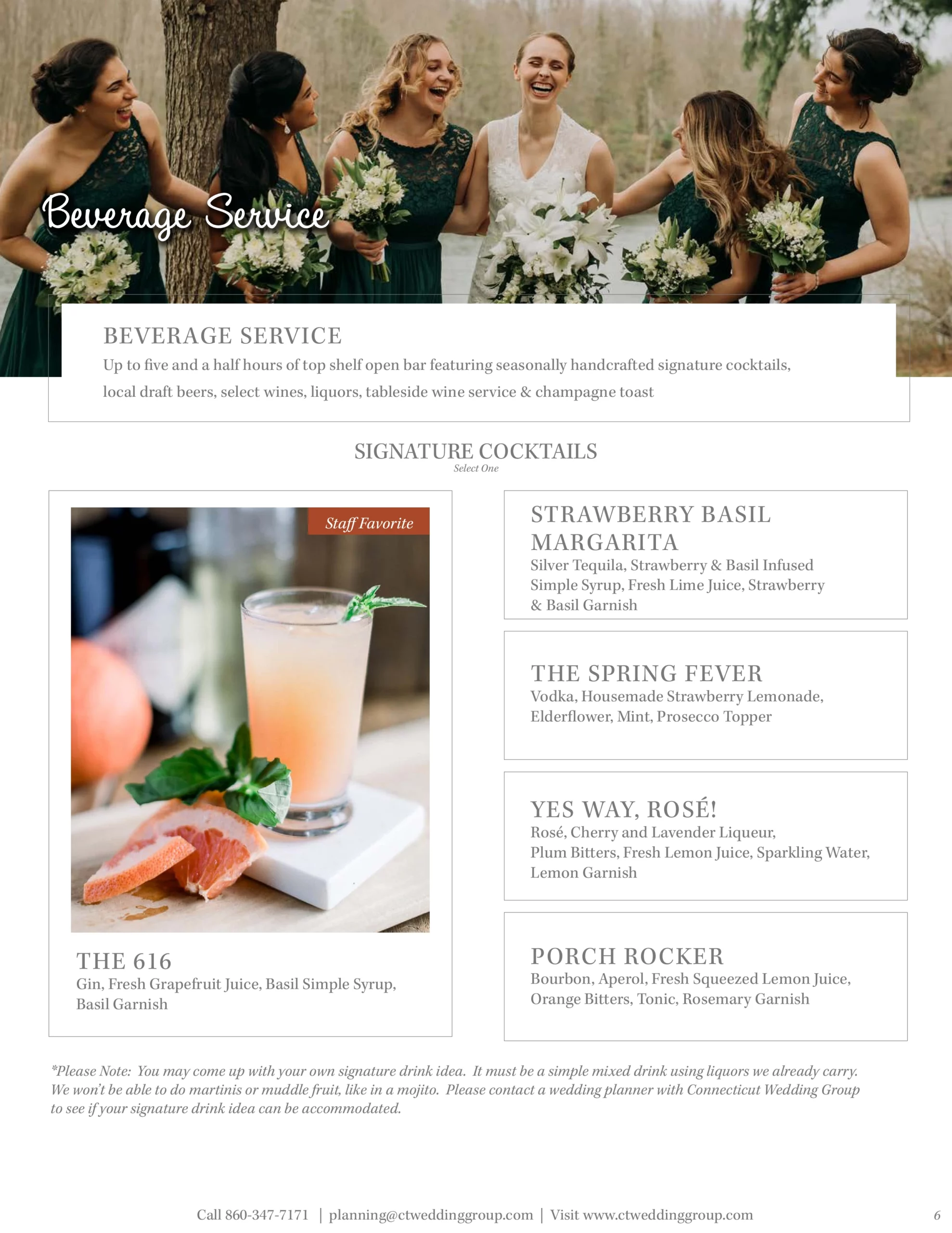 CT Wedding Menu image