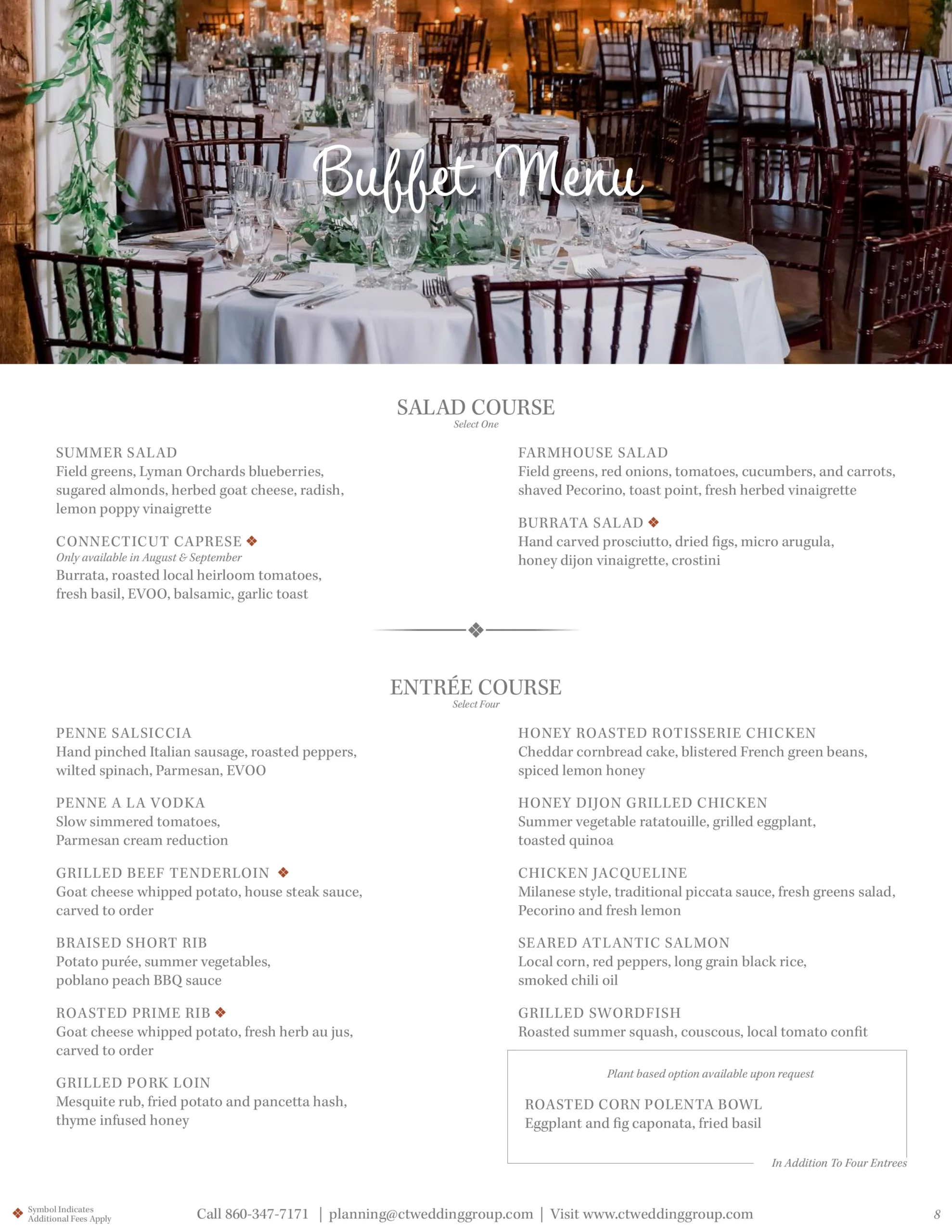 CT Wedding Menu image