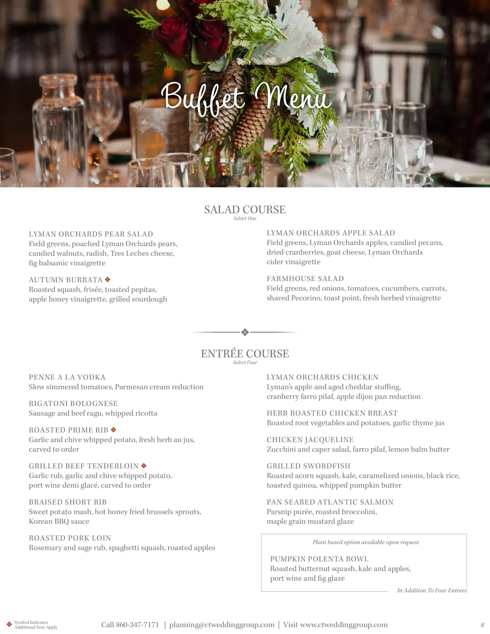 CT Wedding Menu image