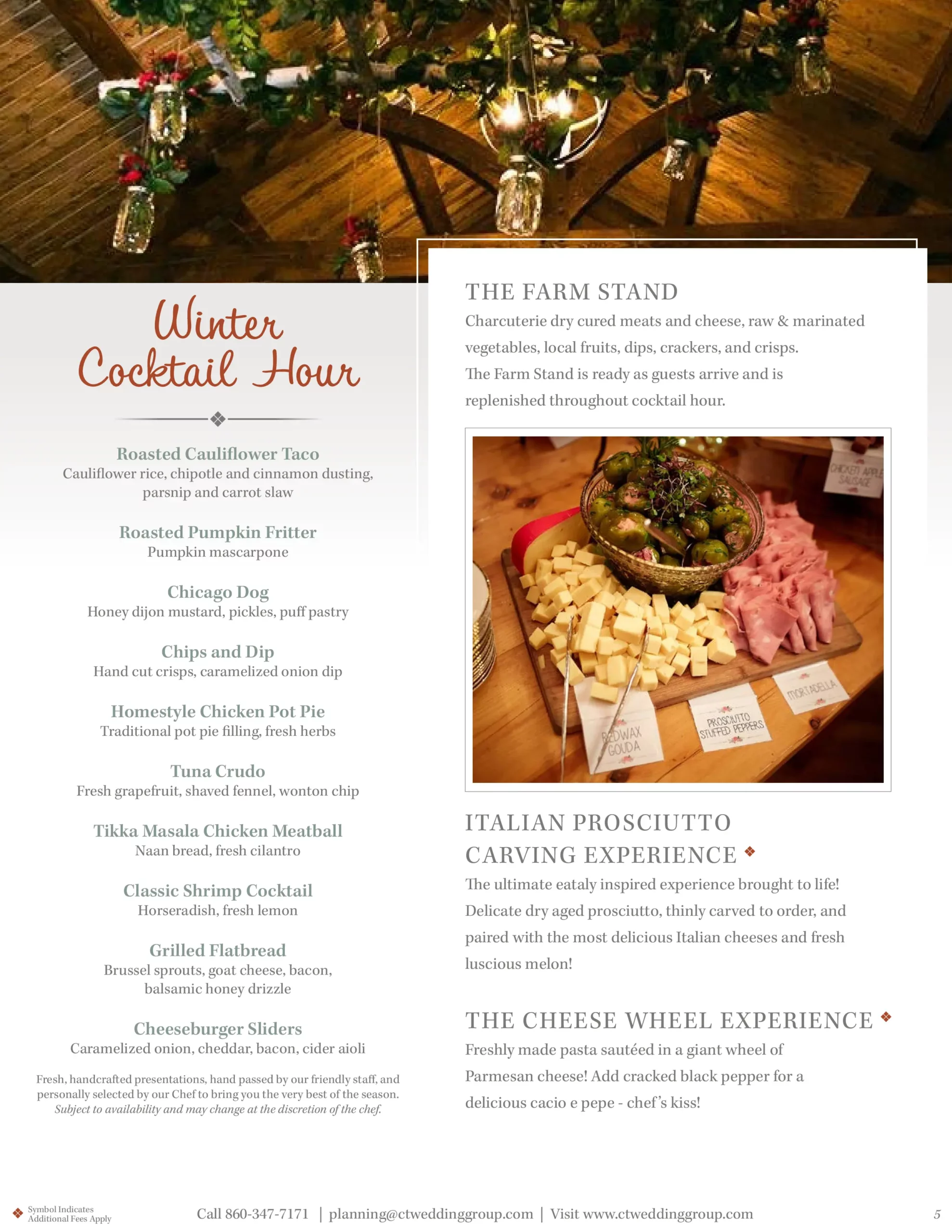 CT Wedding Menu image