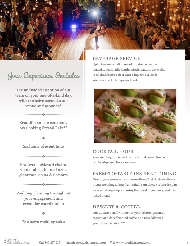 CT Wedding Menu image