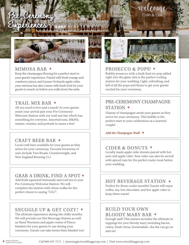 CT Wedding Menu image