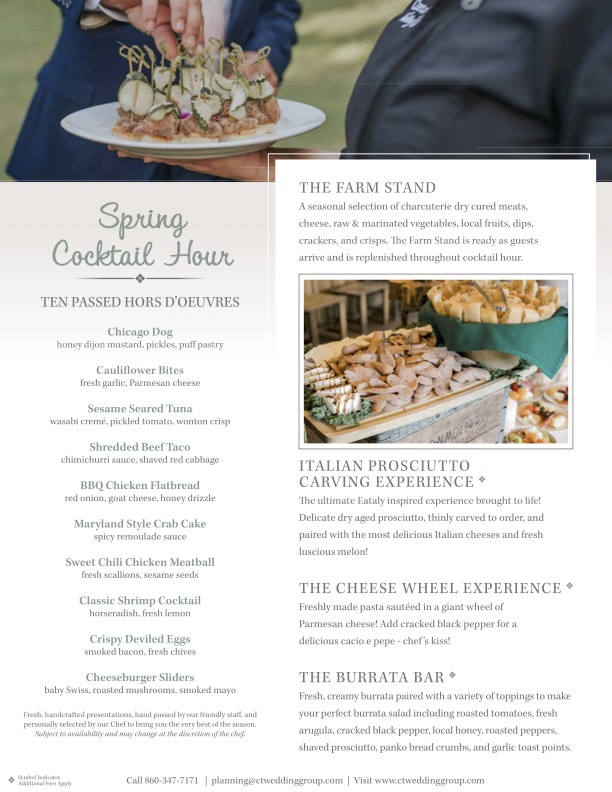 CT Wedding Menu image