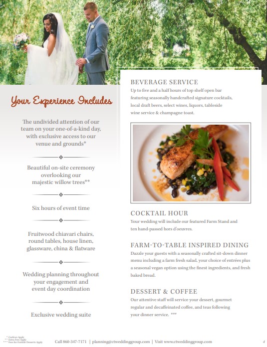 CT Wedding Menu image